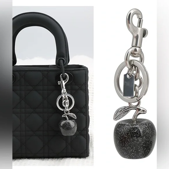 Black Apple Bag Charm NWT 🍎🍎🍎 - Picture 3 of 7